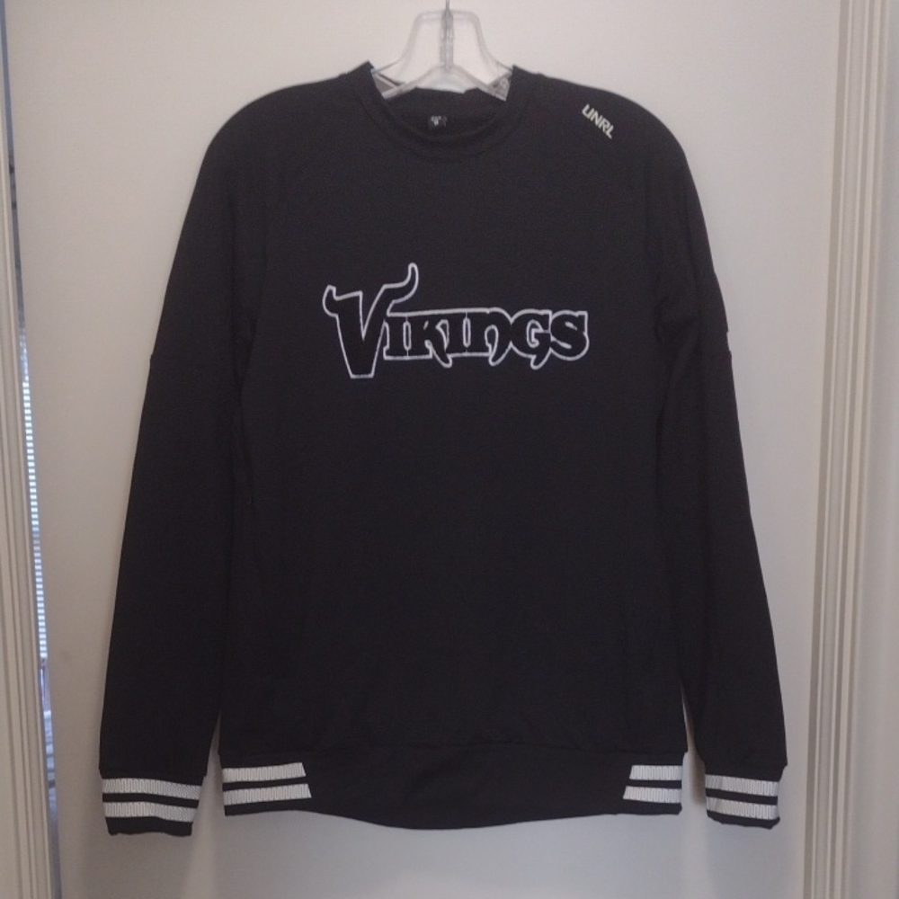 UNRL Black And White Minnesota Vikings Sweater (J638)
